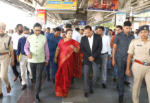 సికింద్రాబాద్ రైల్వే స్టేషన్ ను తనిఖీ చేసిన..రైల్వే శాఖ సహాయ మంత్రి