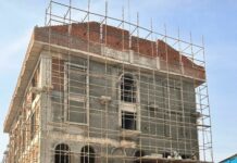 బిఆర్ఎస్ పార్టీ కార్యాలయ నిర్మాణ పనులను పరిశీలించిన మంత్రి వేముల